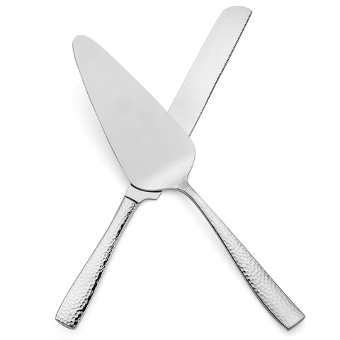 Hudson Essentials knife in use on cake for clean, even slices.