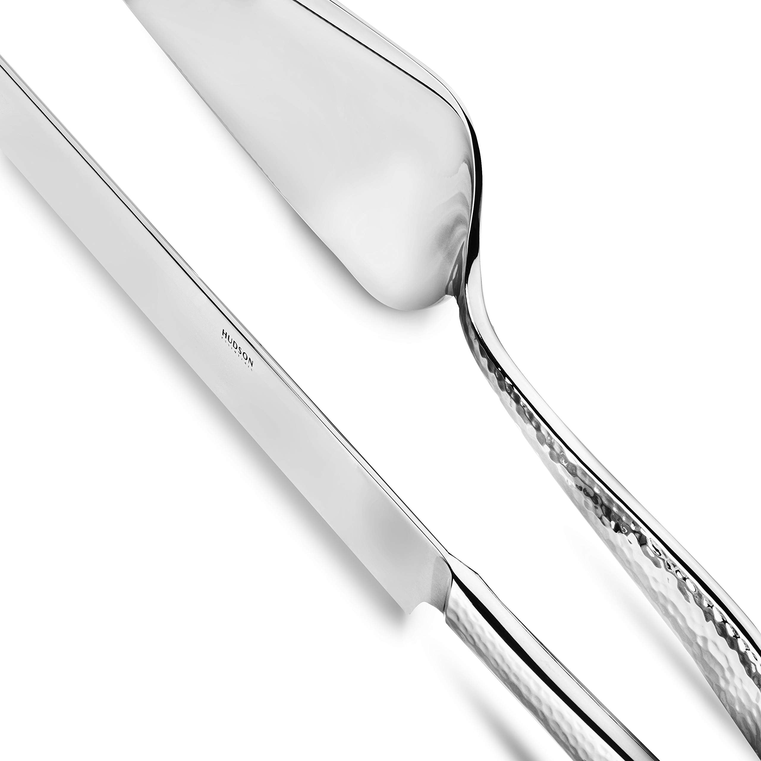 Hudson Essentials server in use on cake plate for steady servings.