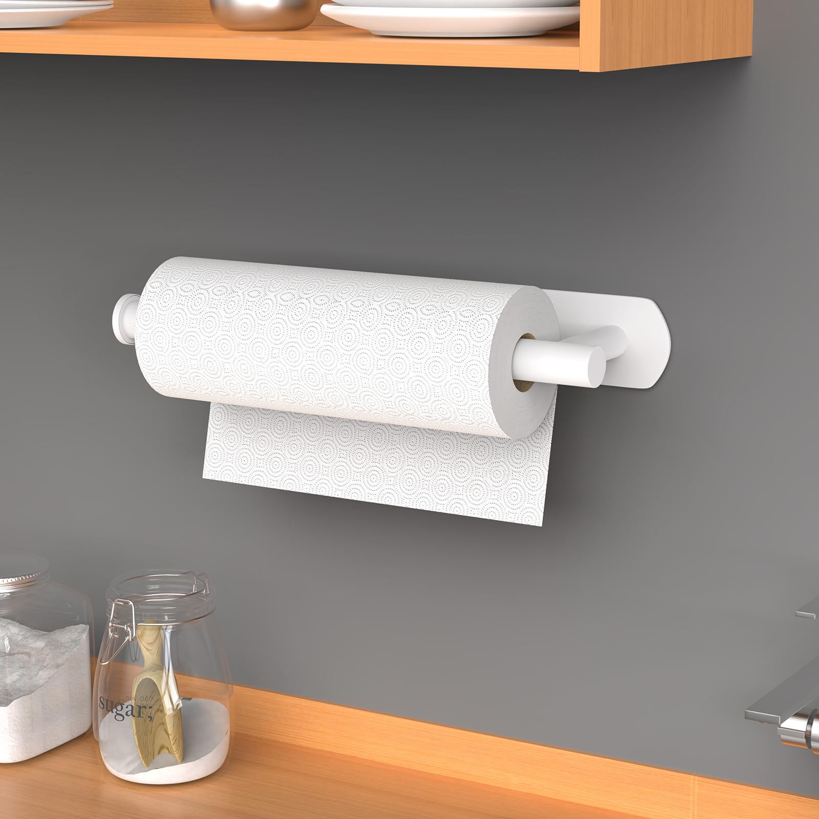 HUFEEOH kitchen and bathroom towel holder keeping towels organized and reachable