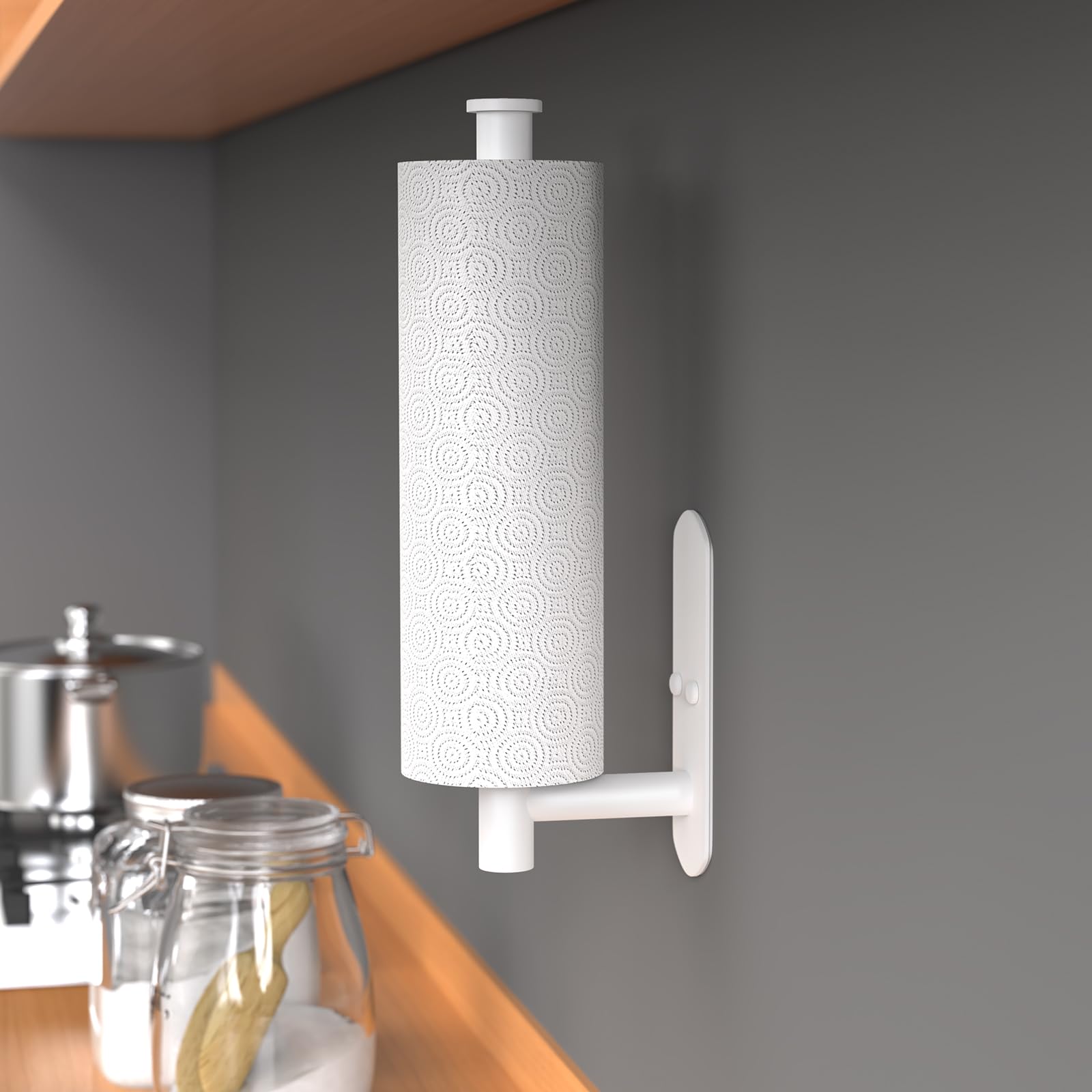 HUFEEOH under-cabinet mount installation showing sleek wall placement