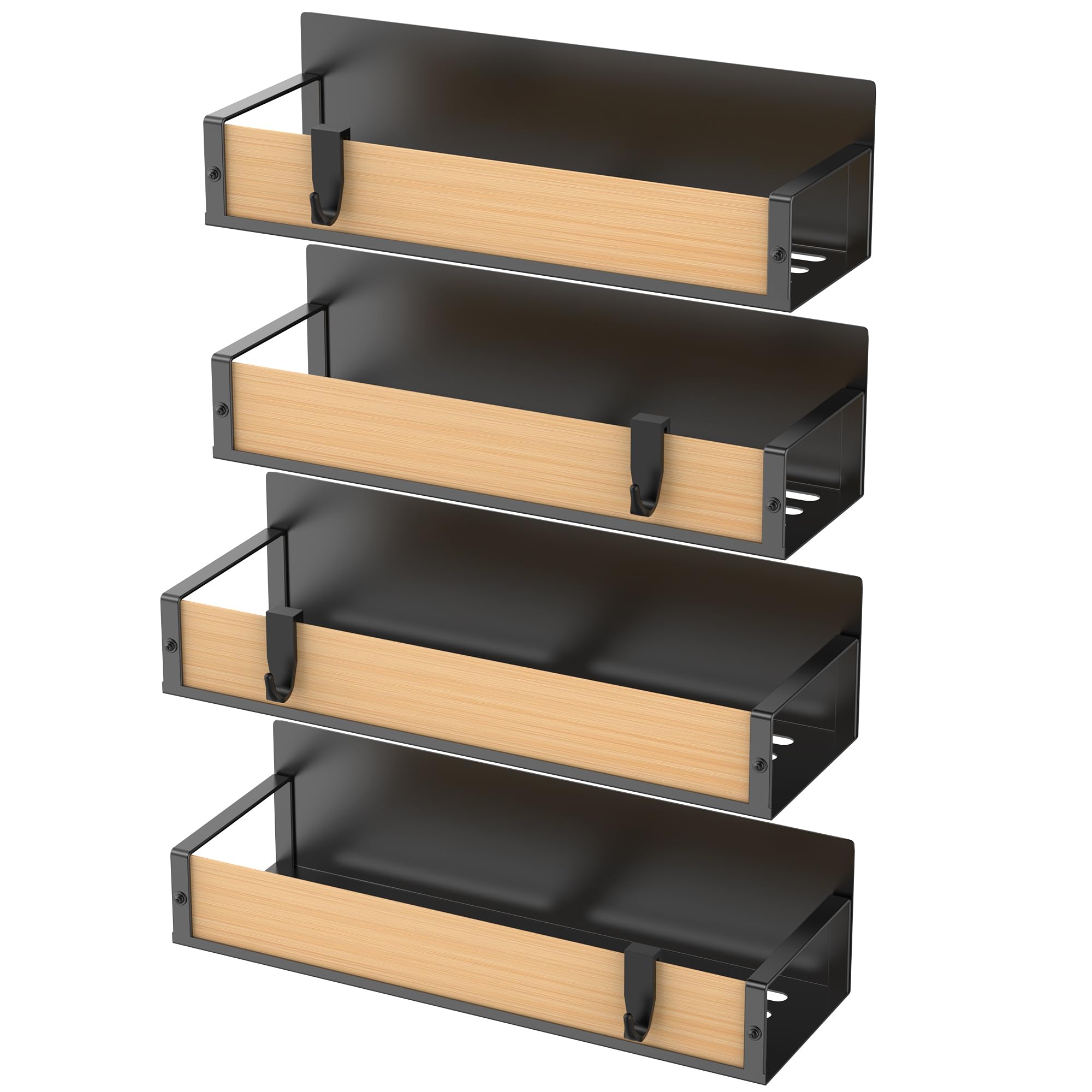 Easy-access spice rack design from HuggieGems for flexible kitchen setup.