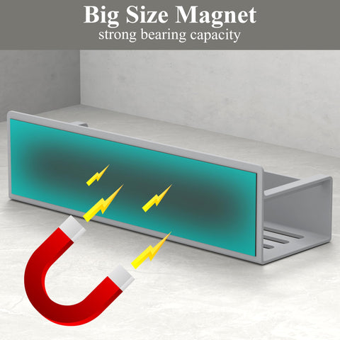HuggieGems light gray ABS rack with strong magnets for durable kitchen organization.