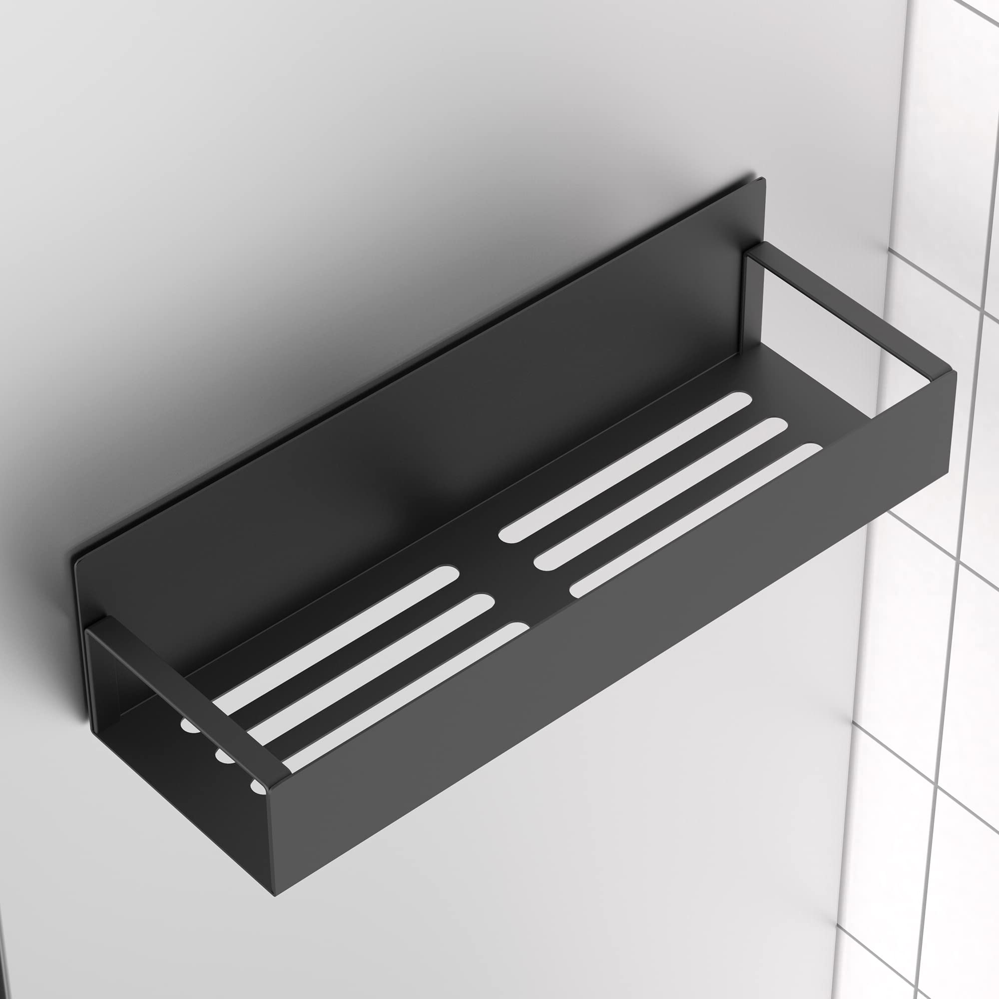 Space-saving racks keep spices within reach during cooking.