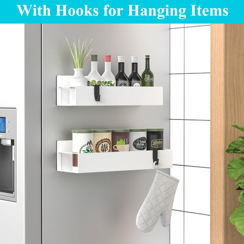 HuggieGems spice rack mounted on oven side with strong magnets.