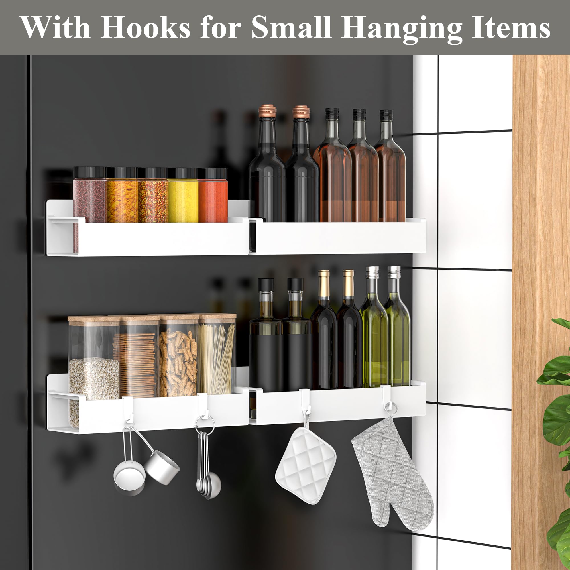 HuggieGems magnetic rack side view shows easy access to spices.