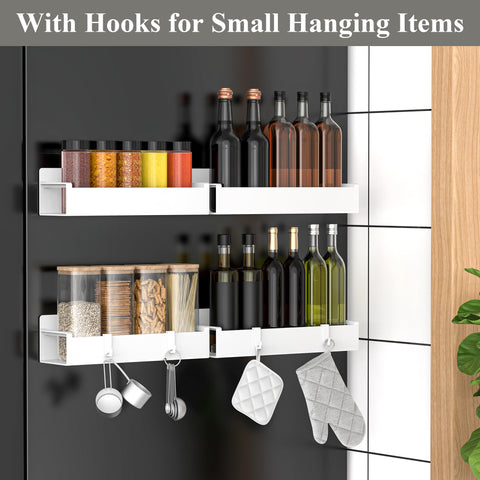 HuggieGems magnetic rack side view shows easy access to spices.