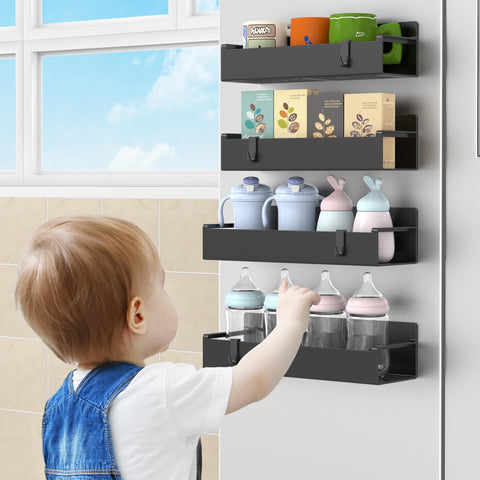 HuggieGems strong magnet keeps spice jars secure during daily use