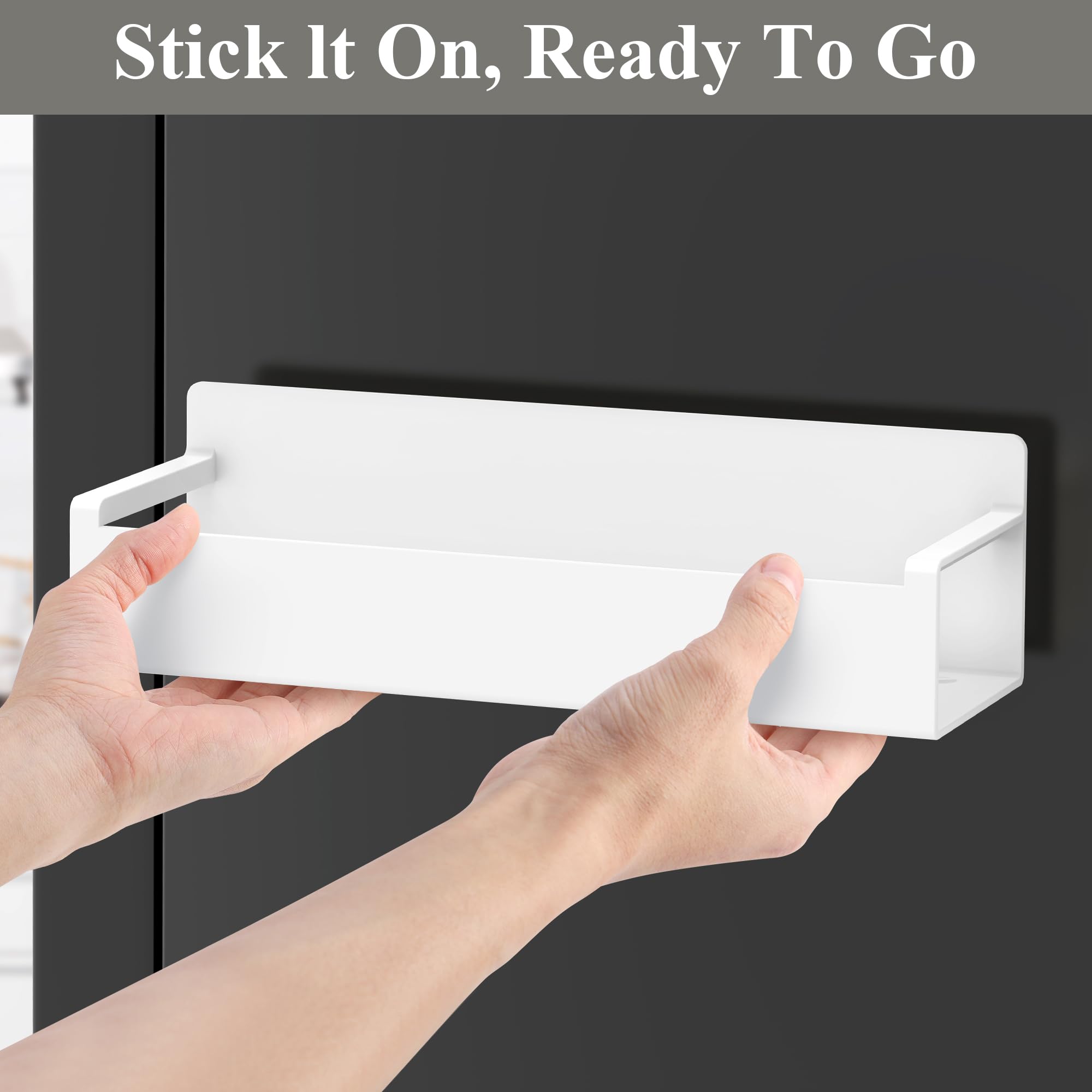 HuggieGems white spice rack closeup highlights sturdy ABS construction.