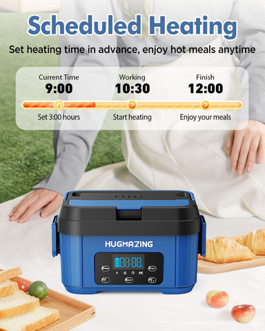 Hugmazing self-heating lunch box with delay function set