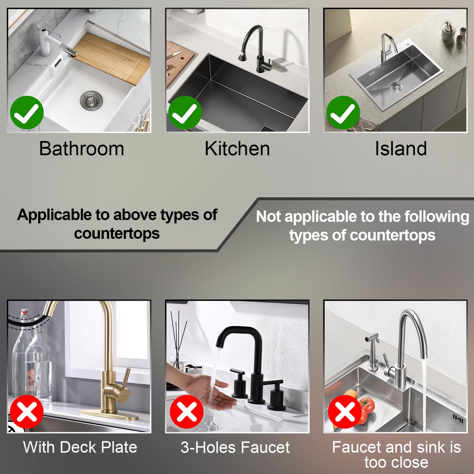 HUHAYUYA Stone Faucet Mat suitable for bathroom or RV spigots and setups.