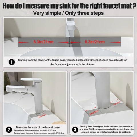 HUHAYUYA Stone Faucet Mat on a kitchen sink area emphasizes countertop organization.