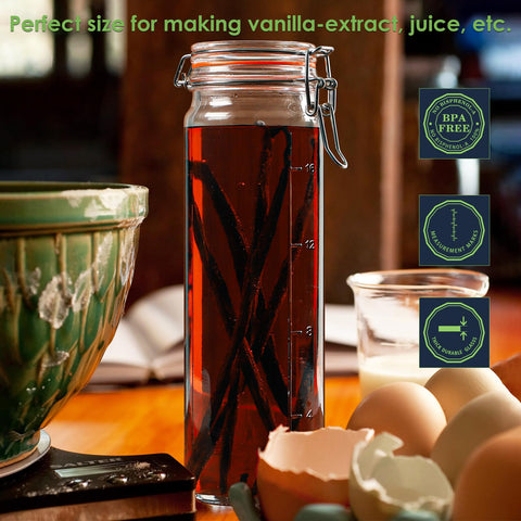 Huichuiero vanilla extract storage demonstrates 600 ml capacity