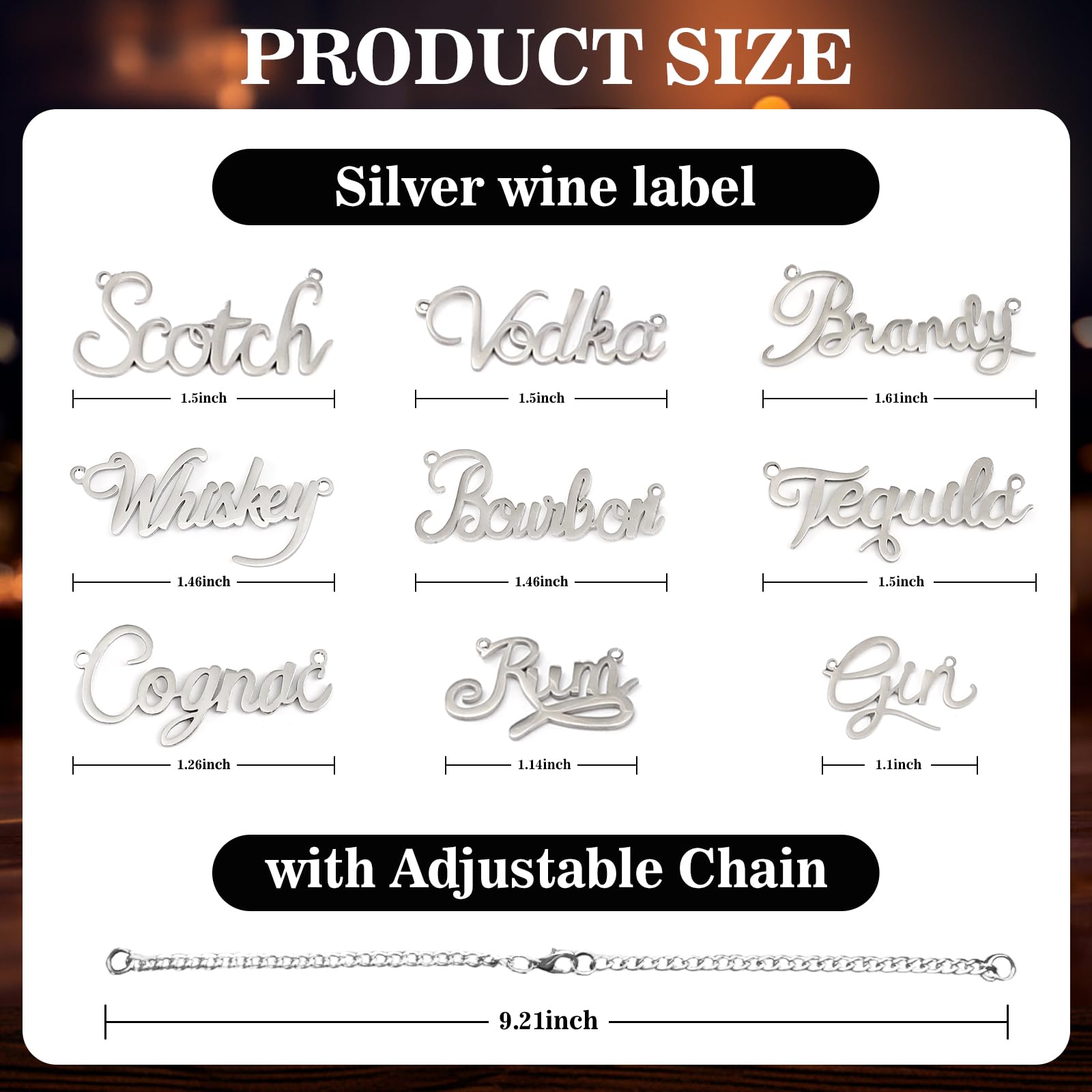 Huiflyer Vodka label pendant keeps bottles organized for easy pouring