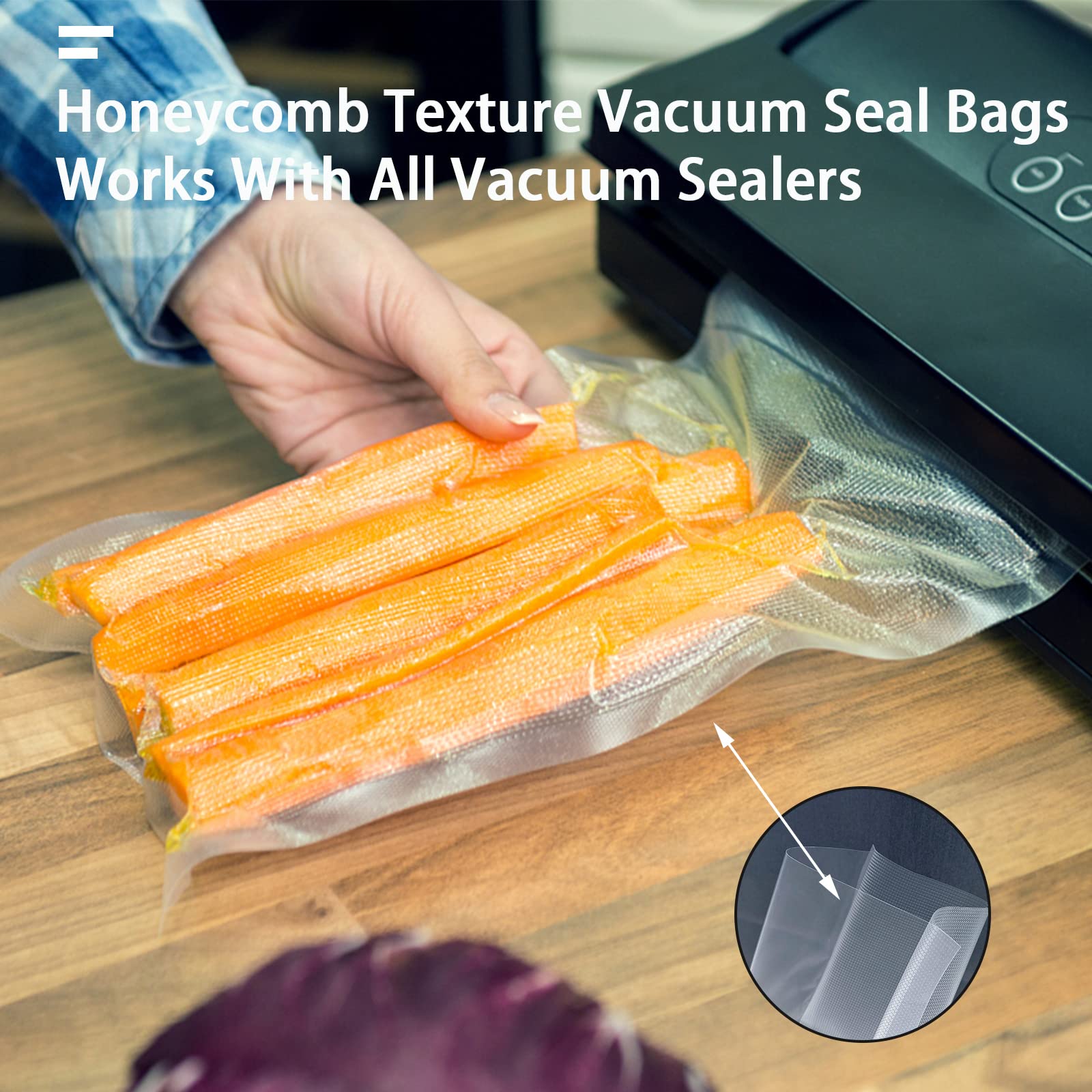 HUISPARK open-top, resizeable bags for flexible portioning