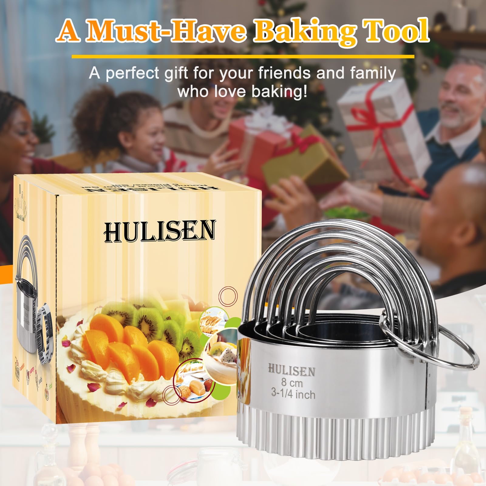 HULISEN 2-1-4 inch cutter for medium rounds in desserts