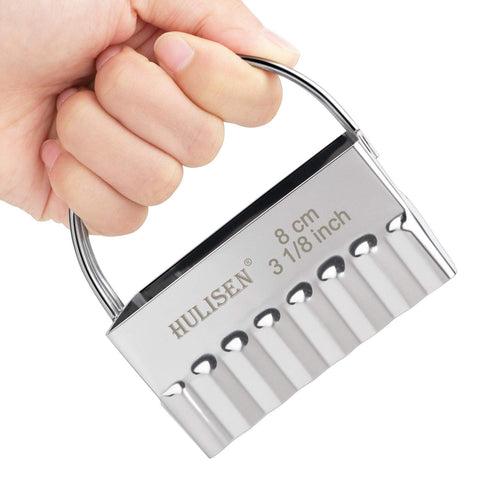 HULISEN arch-handle cookie cutters with comfortable grip for easy shaping.