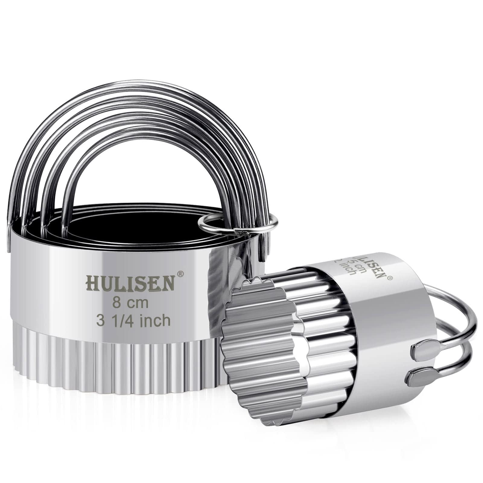 HULISEN biscuit cutter set with wave-edge for uniform cookies