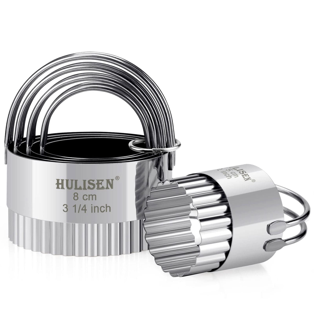 HULISEN biscuit cutter set with wave-edge for uniform cookies