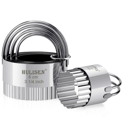 HULISEN biscuit cutter set with wave-edge for uniform cookies