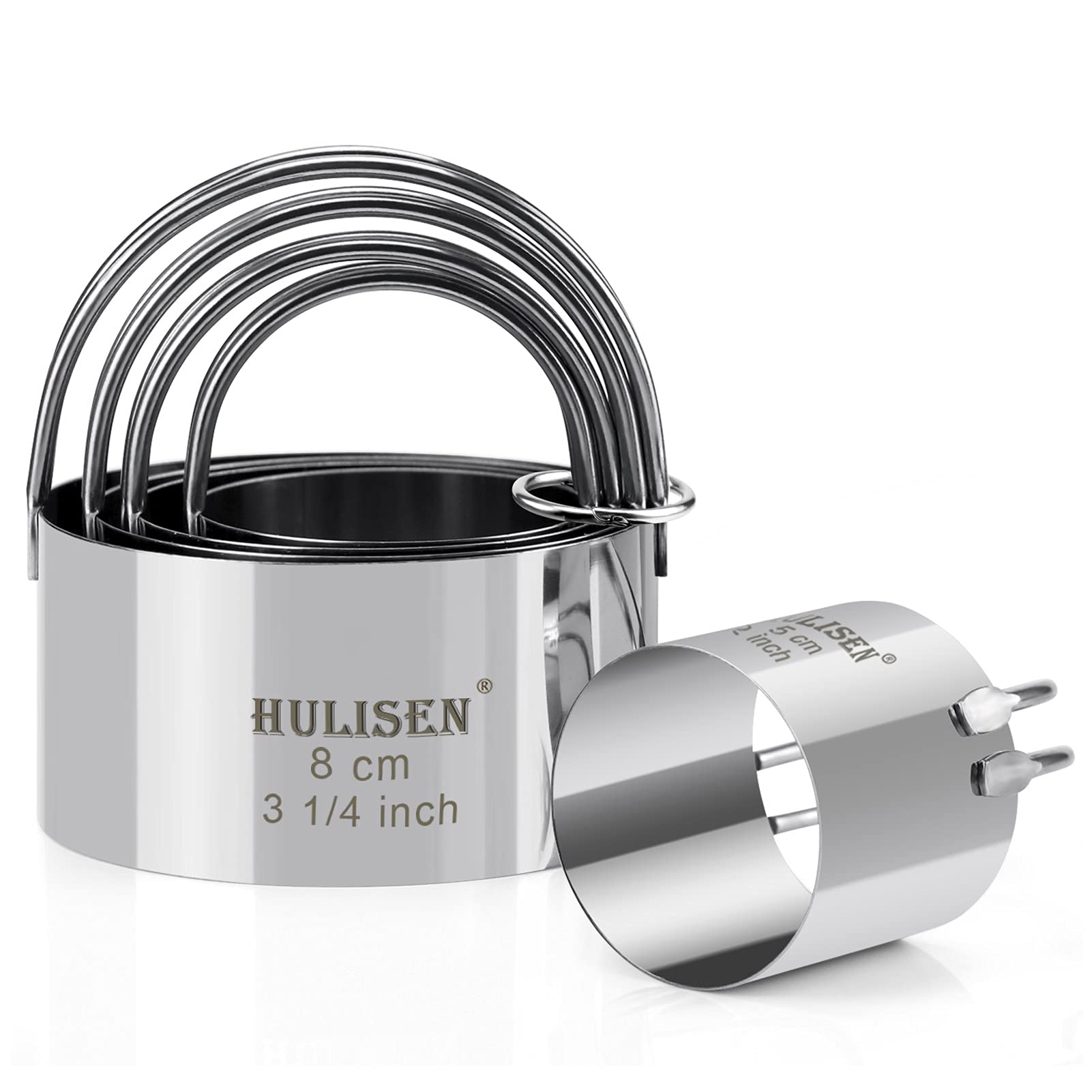 HULISEN Biscuit Cutter Set round 1-3-4 inch cutter for precise cookies.
