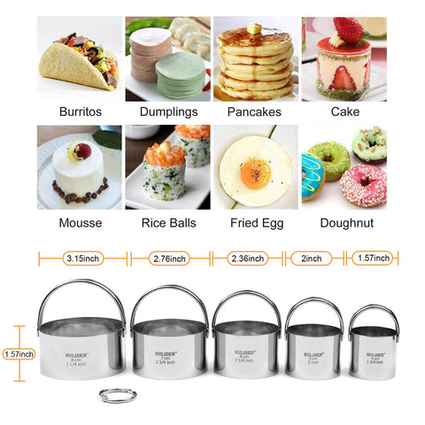 HULISEN Biscuit Cutter Set round 2-1-4 inch cutter for consistent fondant circles.