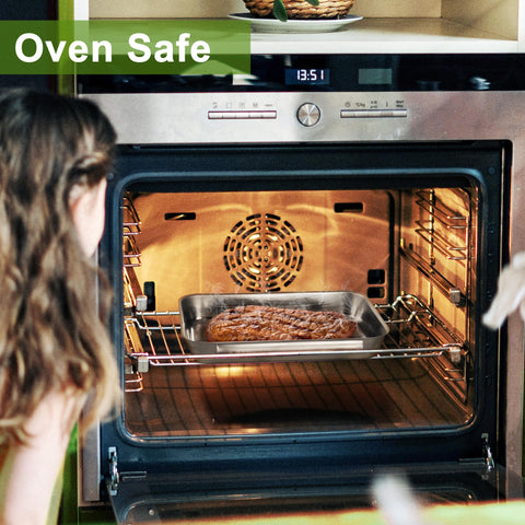 HULISEN breading trays oven-safe for baking and roasting.
