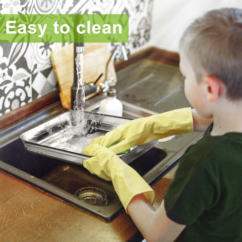 HULISEN breading trays stackable storage saves space.