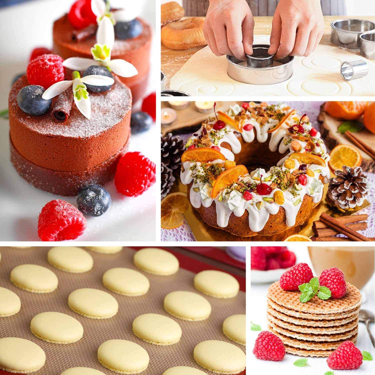 HULISEN cutters being used for cookies, scones, and donuts