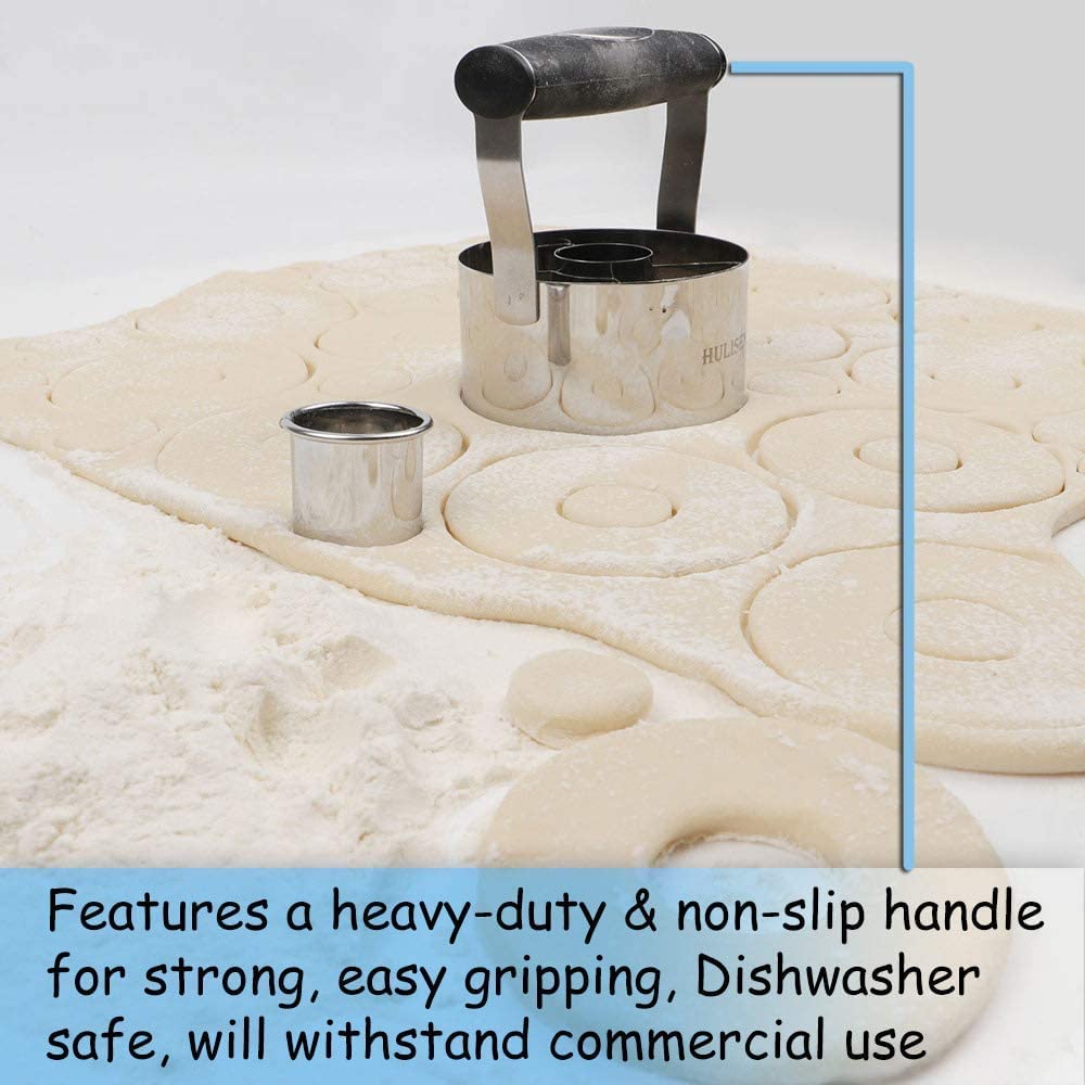 HULISEN stainless steel body of donut cutter shows sturdy construction