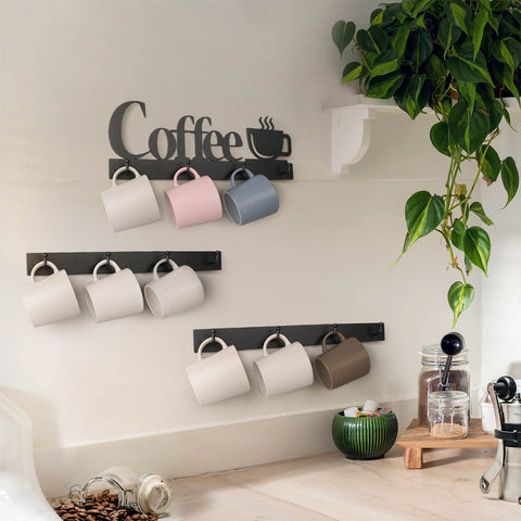 HULISEN easy-install mug hangers with included screws.