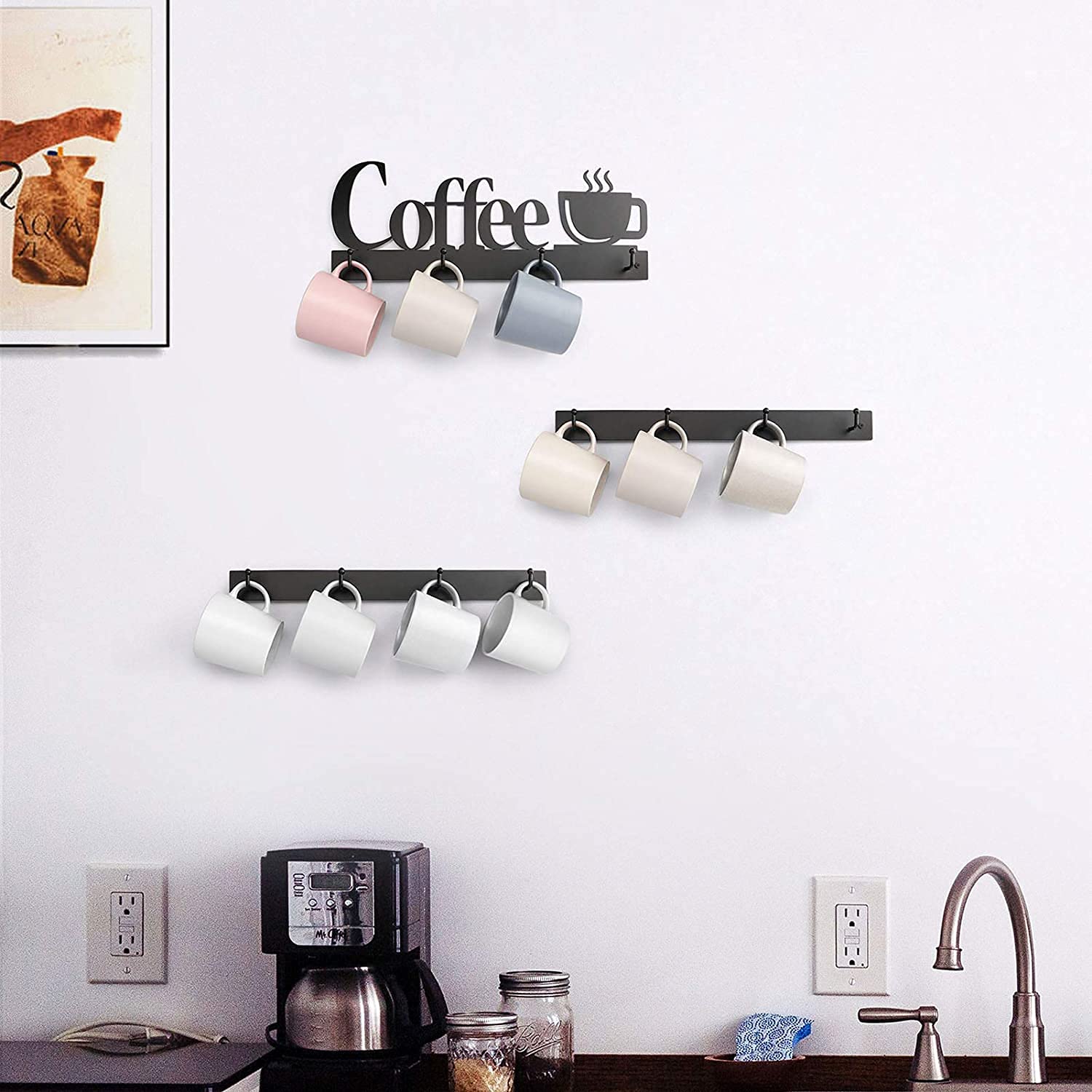 HULISEN rustproof steel mug rack resists corrosion over time.