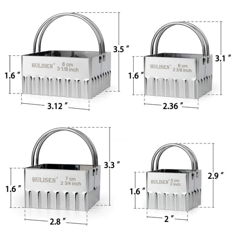 HULISEN stainless steel cookie cutters stay sharp and easy to clean.
