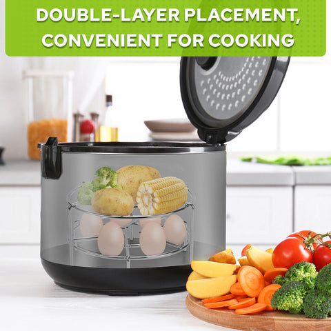 HULISEN stainless steel rack offers rust resistance and dishwasher safety.