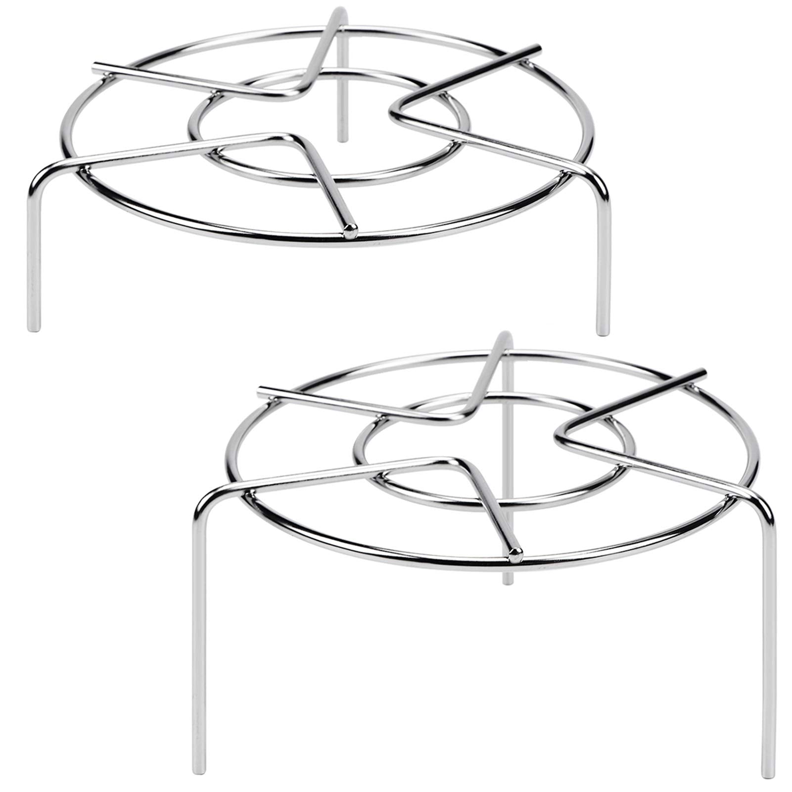 HULISEN steam rack taller trivet keeps food above water for even steaming.