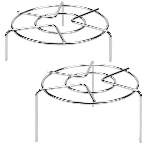 HULISEN steam rack taller trivet keeps food above water for even steaming.