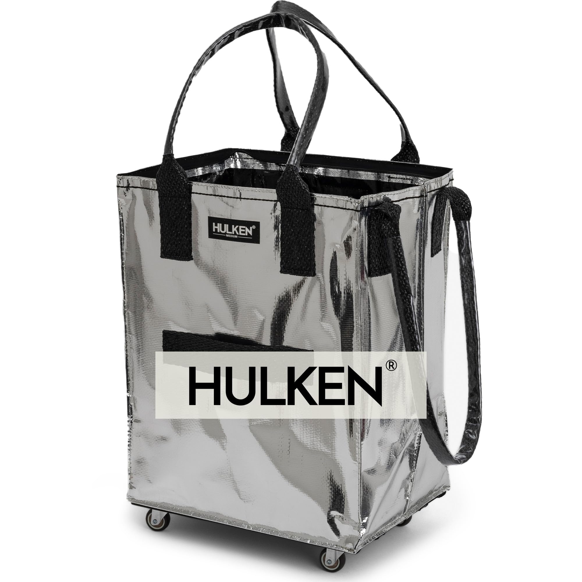 HULKEN bag on wheels rolling tote for easy grocery trips