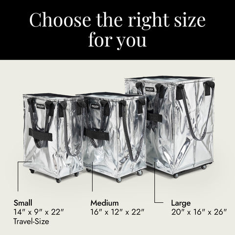 HULKEN bag folds flat for compact storage between uses