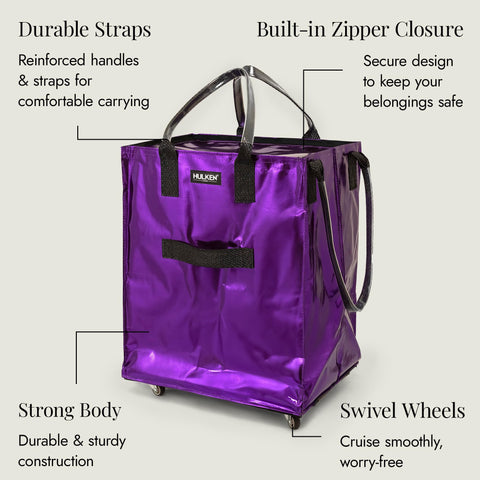 HULKEN bag on swivel wheels for effortless transport