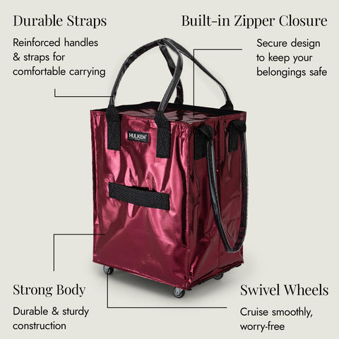 HULKEN medium-size bag dimensions 16x12x22 inches for groceries.