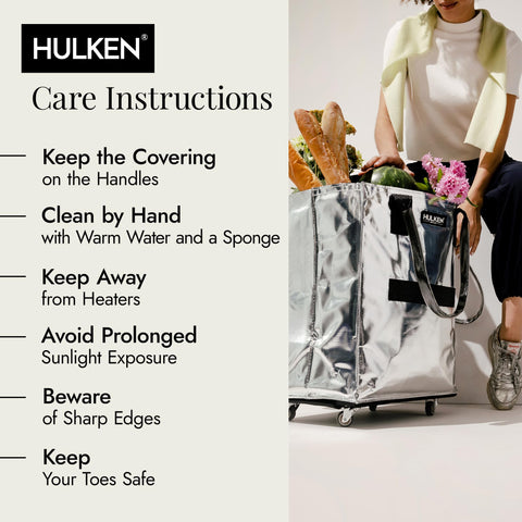 HULKEN multi-surface swivel wheels glide smoothly over curbs and carpets