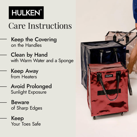 HULKEN unbreakable ergonomic handles reduce strain during long carries.