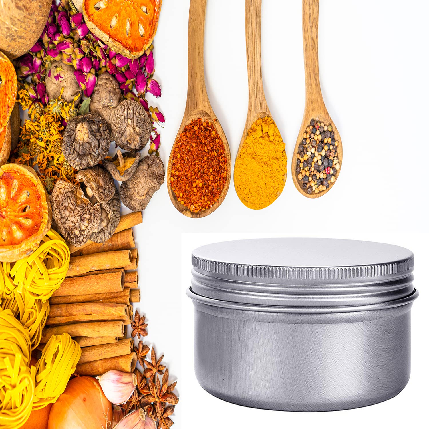 Hulless slime storage tin 6oz ideal for organizing crafty projects.