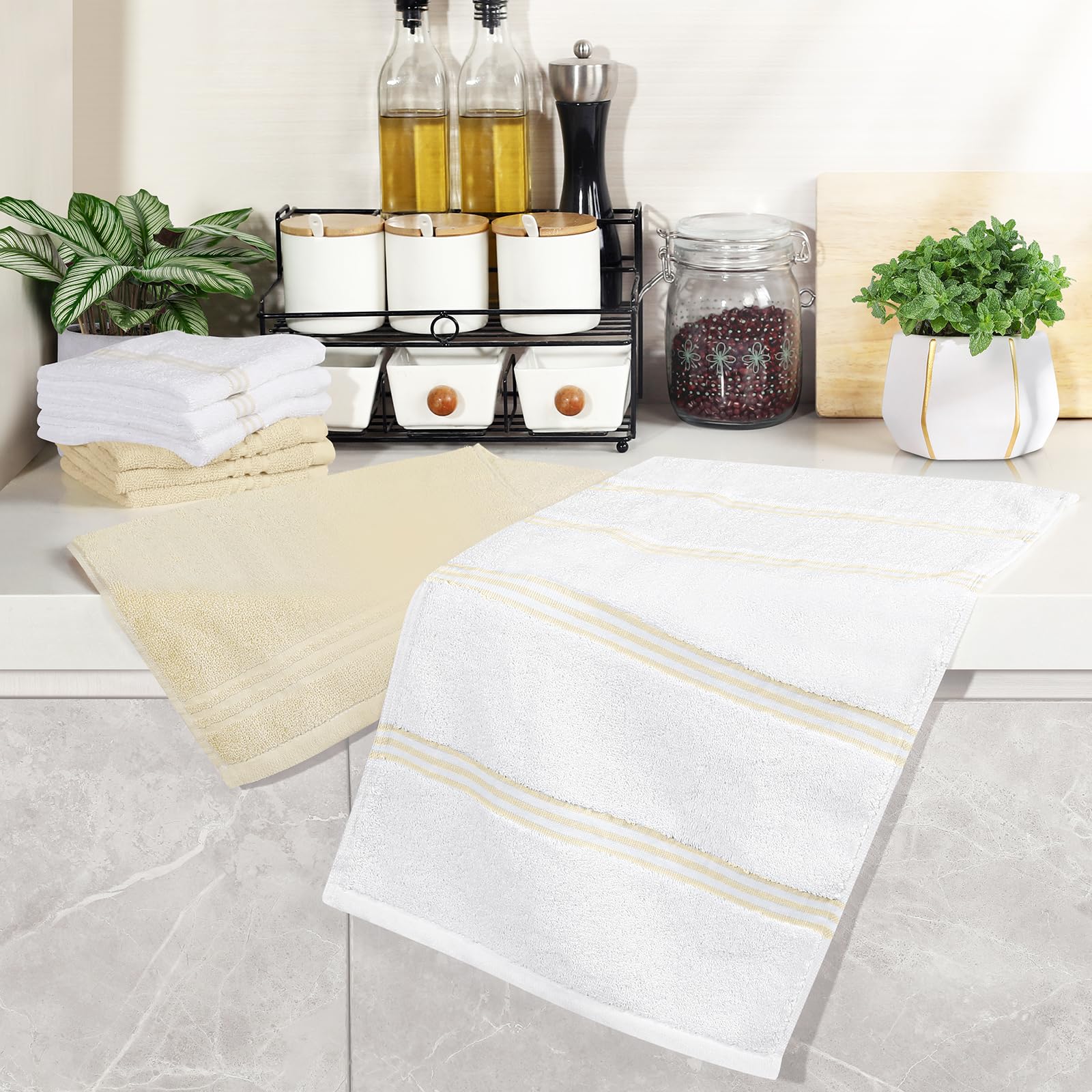 HULOSAN small cotton towels 12x12 ideal for quick drying tasks