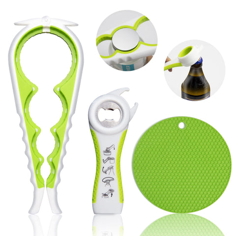 HUMANFUN jar opener with ergonomic design helps seniors open stubborn jars easily.