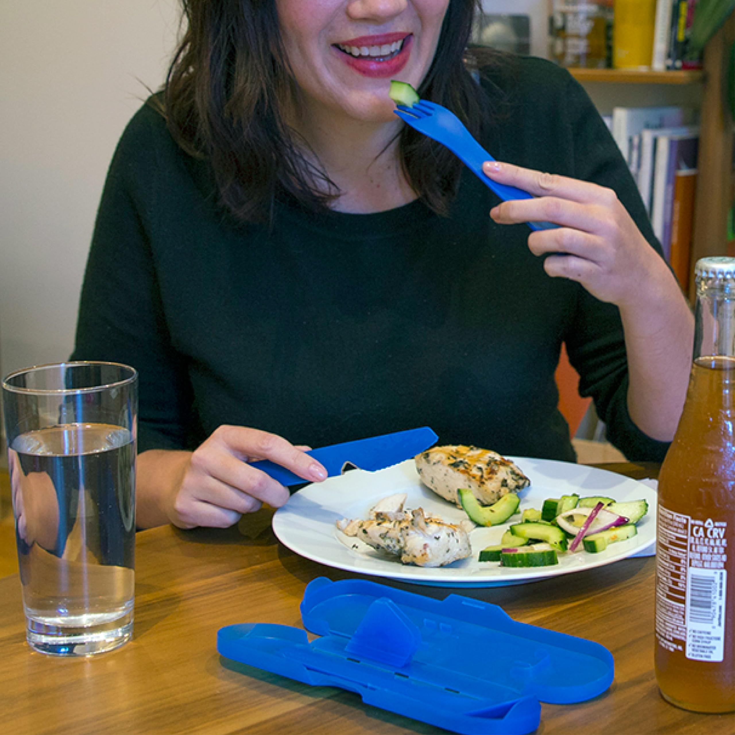 humangear GoBites Trio bottle opener embedded in knife for easy access.