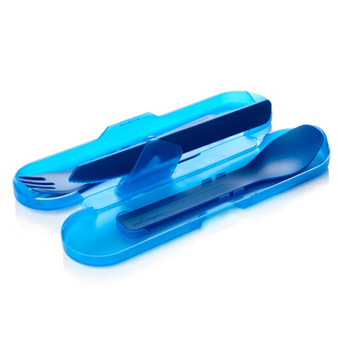 humangear GoBites Trio case compact storage keeps utensils clean during transport.