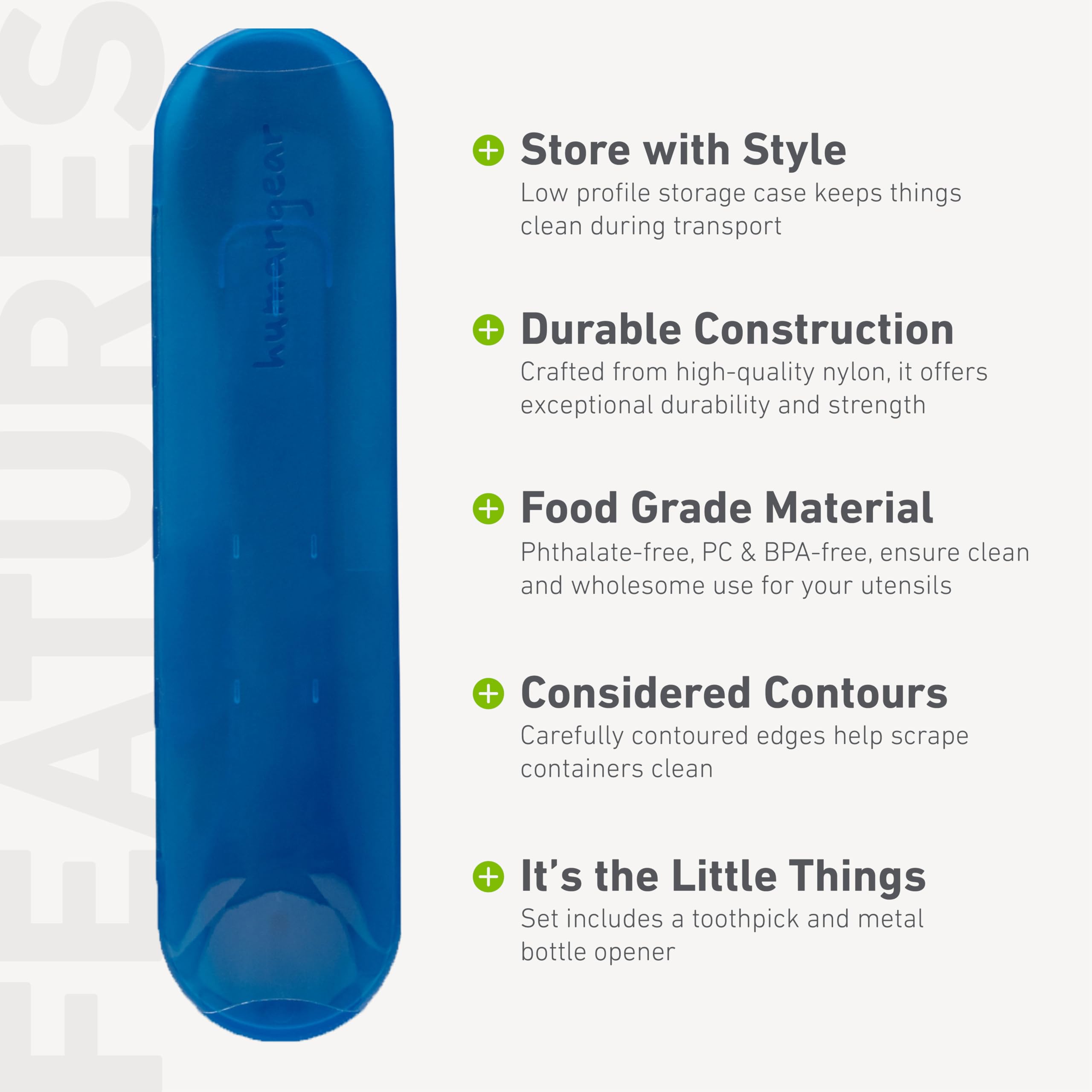 humangear GoBites Trio spoon bowl for comfortable scooping on the go.