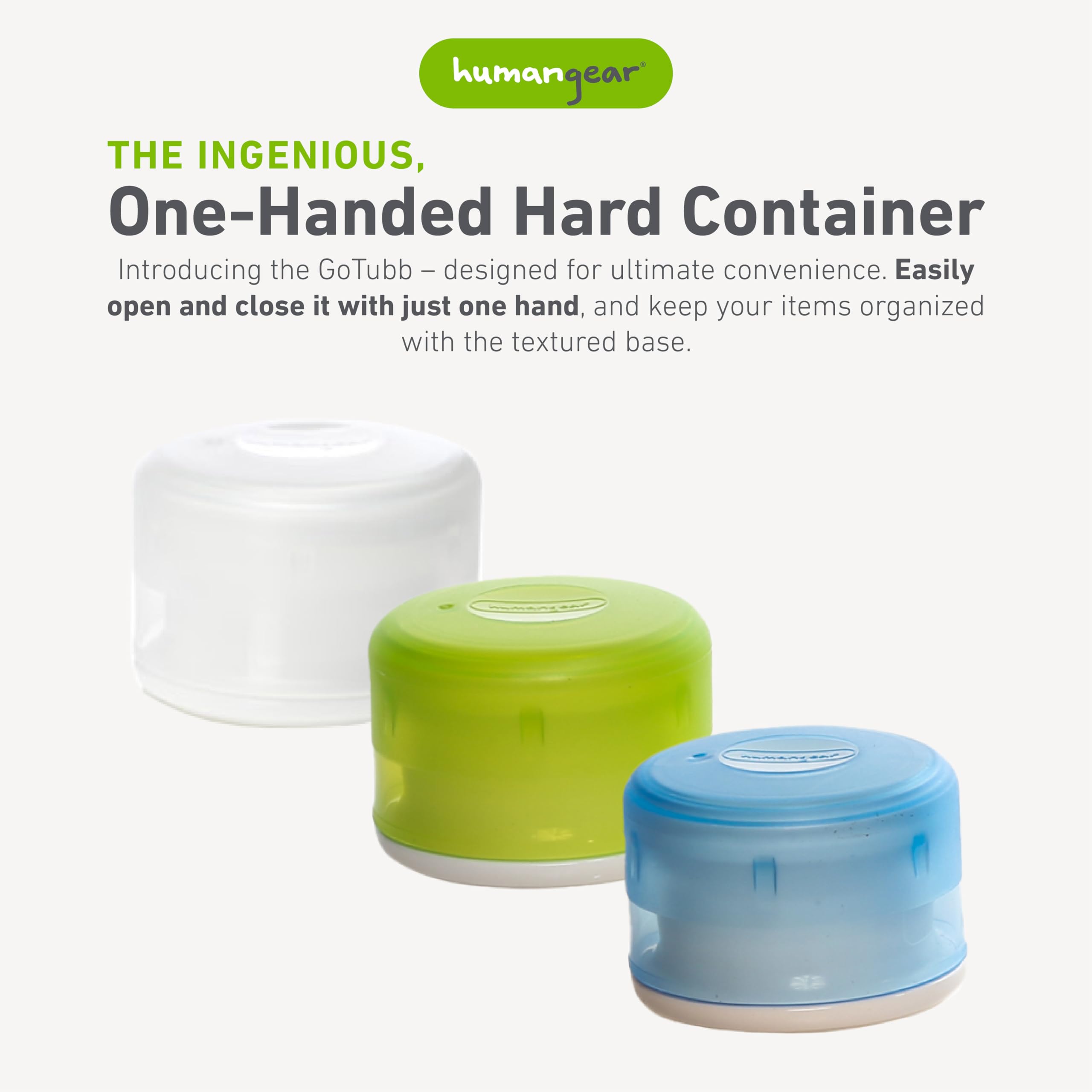 Humangear GoTubb textured label area helps contents identification.