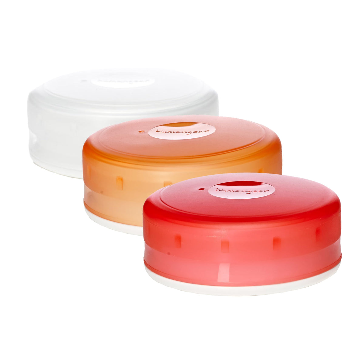 humangear GoTubb top view shows a compact three-pack ideal for on-the-go snacking