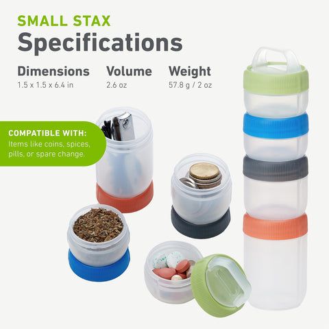 Humangear STAX click-together design for effortless stacking.